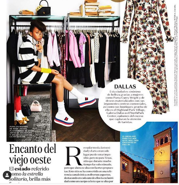 Puma Sabti curry look stunning on a photo of Vogue Mexico.